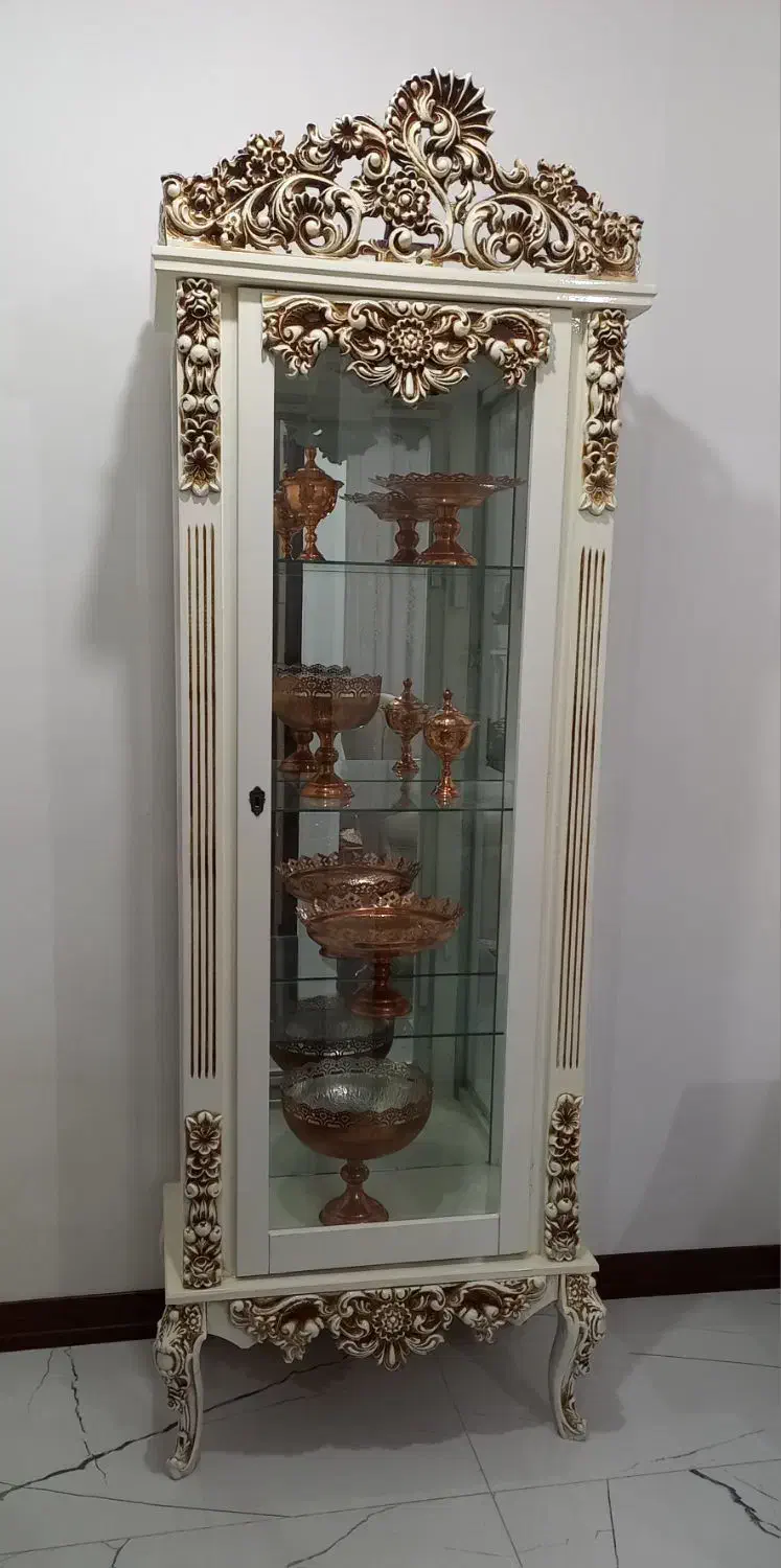 ویترین سفید در چهار طبقه.شیک|بوفه، ویترین، کنسول|شیروان (خراسان), |دیوار