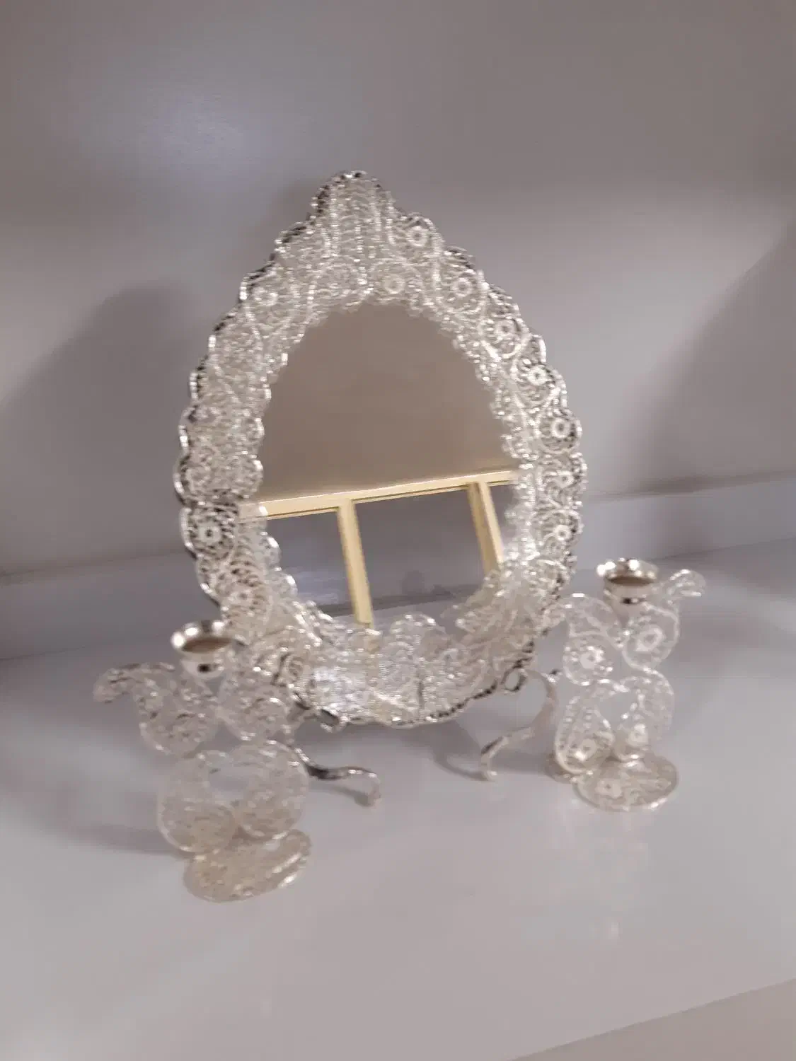 اینه و شمعدان ملیله (تولید و پخش)|صنایع دستی و سایر لوازم تزئینی|اصفهان, پرتمان|دیوار