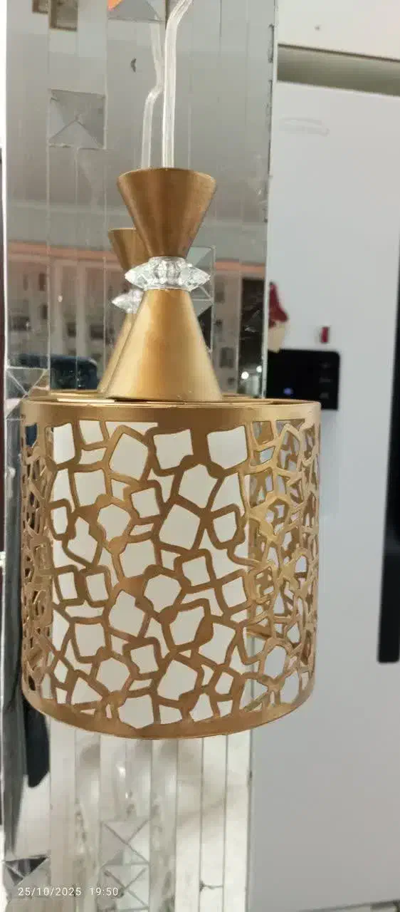 لوستر طلایی دونه ای 500|لوستر و چراغ آویز|همدان, |دیوار