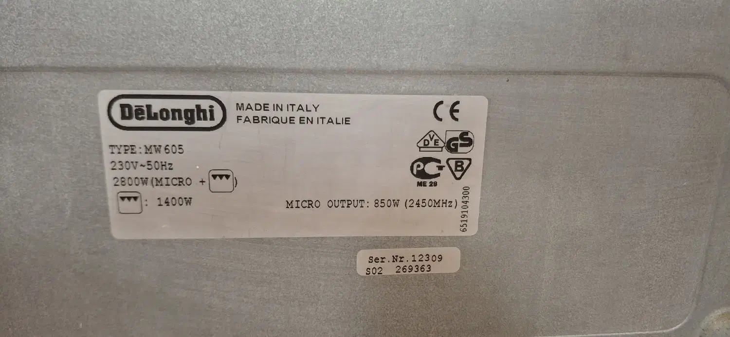 ماکروفر دلونگی اصل ایتالیا|اجاق گاز و لوازم برقی پخت‌وپز|بیرجند, |دیوار