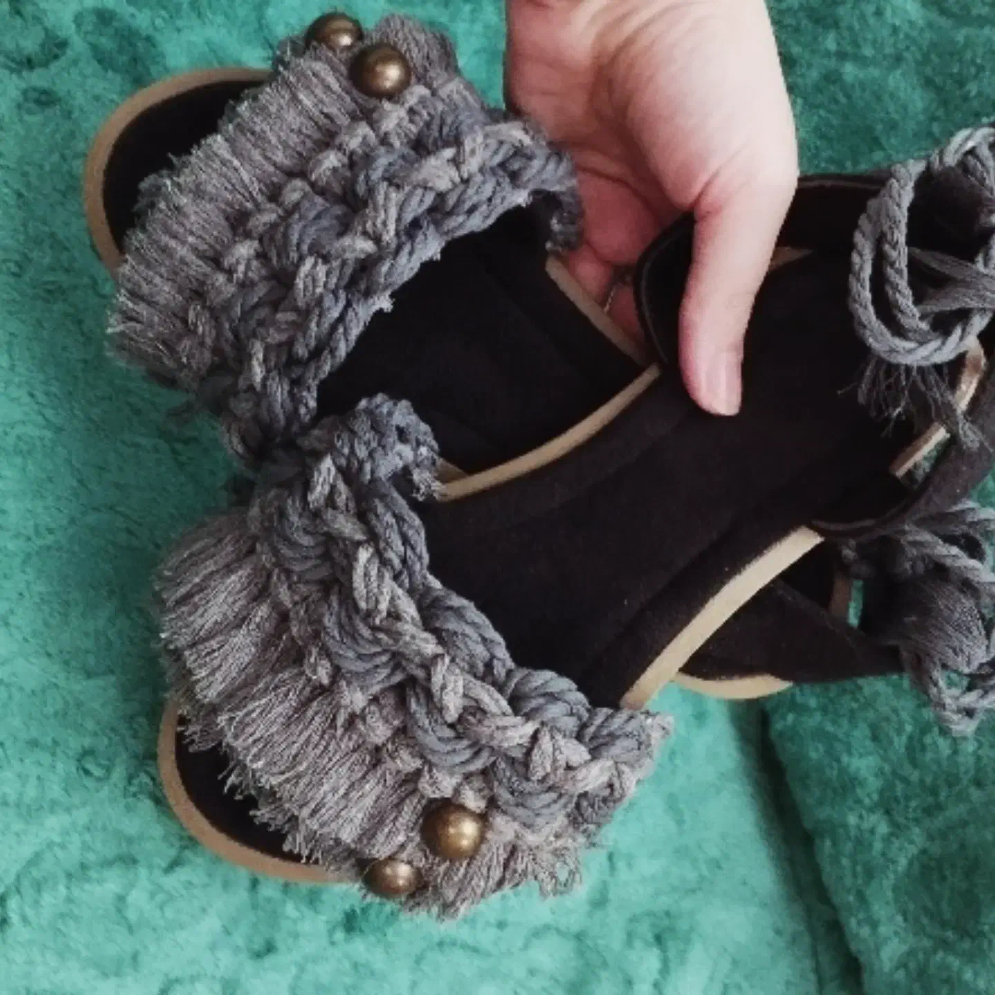 صندل دمپایی تابستانی مکرومه|کیف، کفش، کمربند|اردبیل, |دیوار