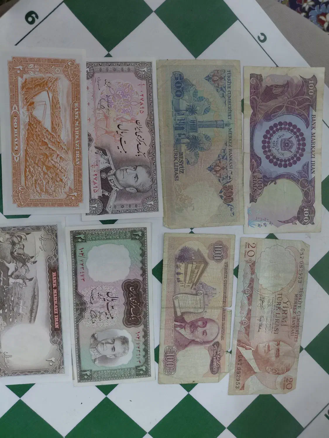 کلکسیون اسکناس های پهلوی و آتاتورک|کلکسیون سکه، تمبر، اسکناس|کرج, شهرک فرهنگیان|دیوار