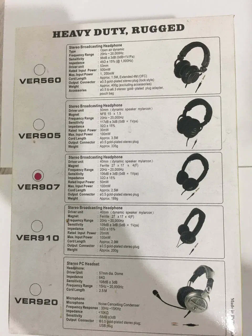 هدفون حرفه ای AV-JEFE مدل VER907 آکبند|قطعات و لوازم جانبی رایانه|تهران, امامت|دیوار