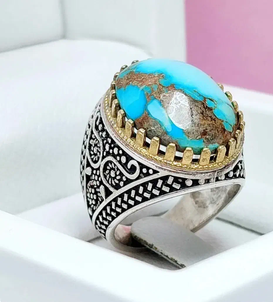 انواع انگشترهای شجروفیروزه به قیمت جمله وبشرط|بدلیجات|یزد, |دیوار