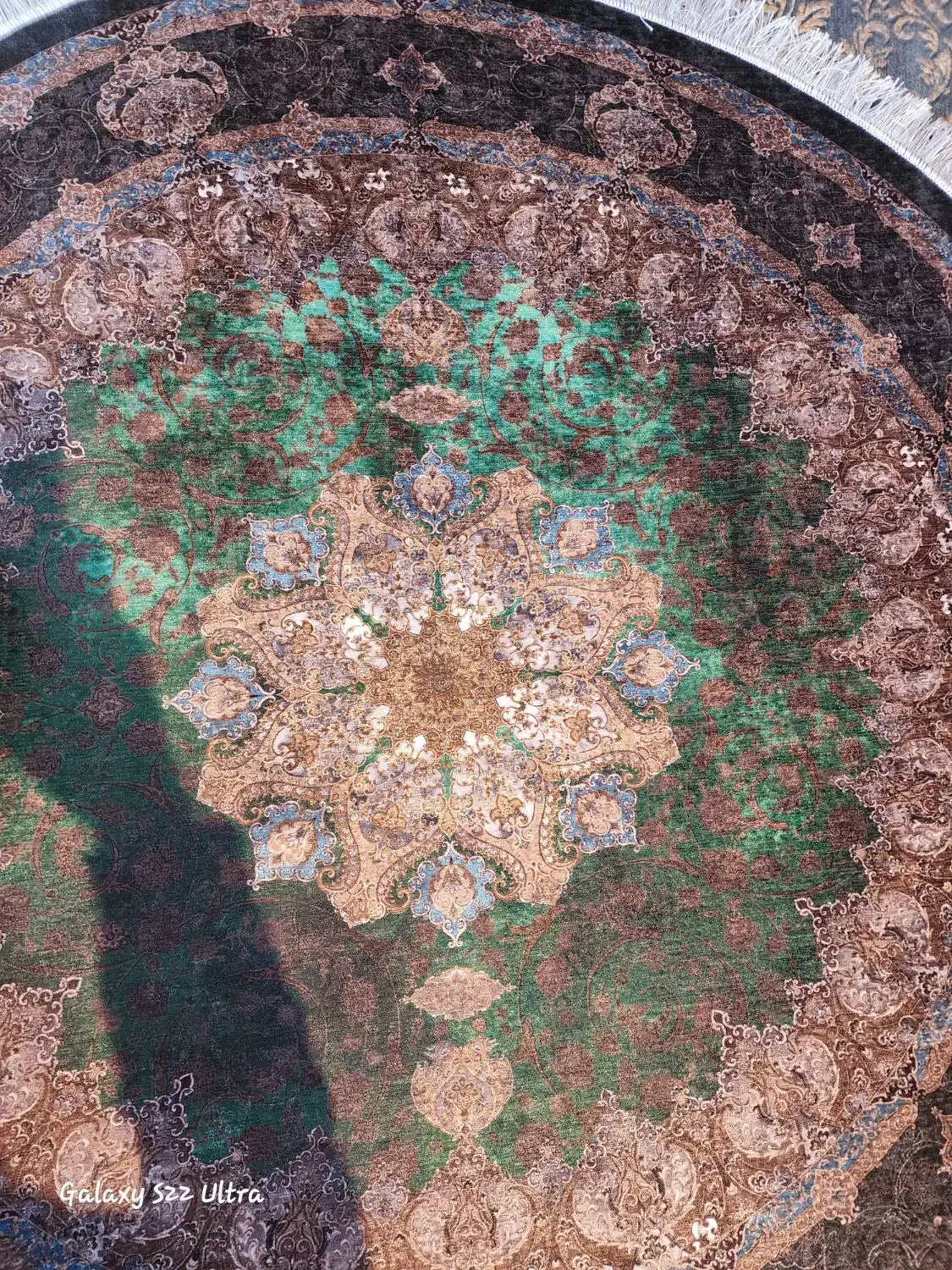 فرشینه گرد قطر یک ، ترک اصل|گلیم، جاجیم، گبه|قوچان, |دیوار