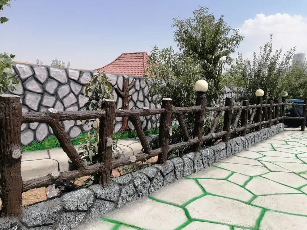 نمای سیمانی طرح سنگ وچوب|خدمات پیشه و مهارت|شیراز, دارالرحمه|دیوار