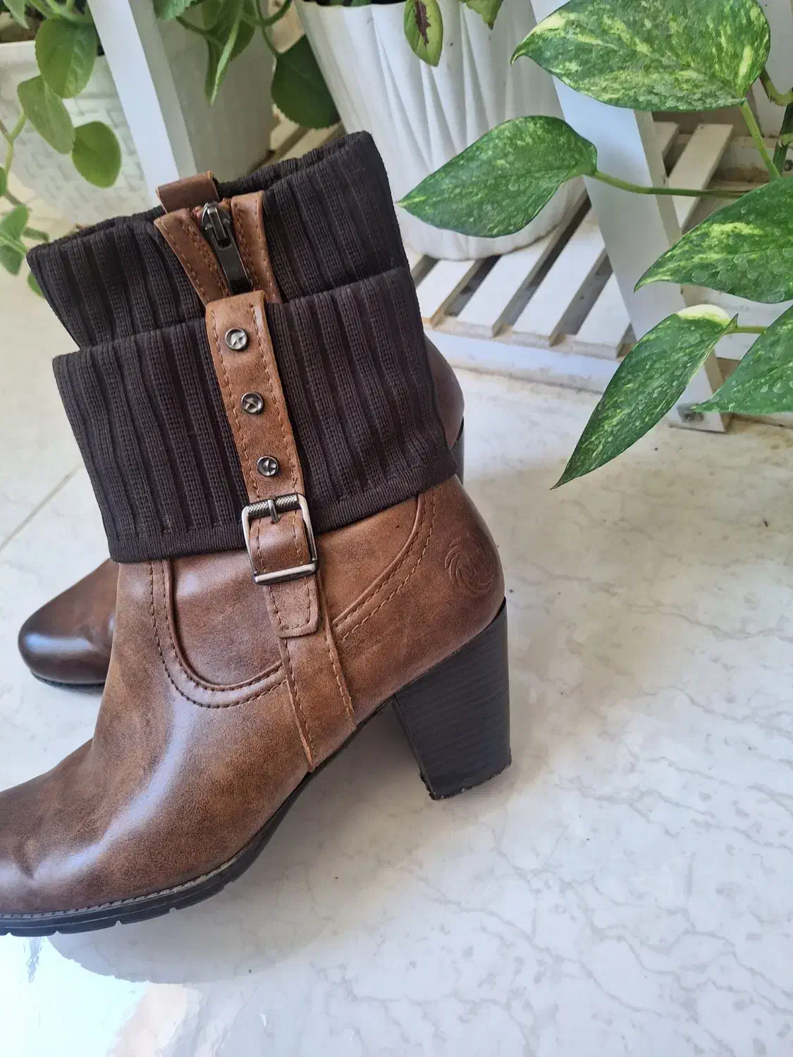 نیم بوت چرم زنانه سایز 40|کیف، کفش، کمربند|سنندج, |دیوار