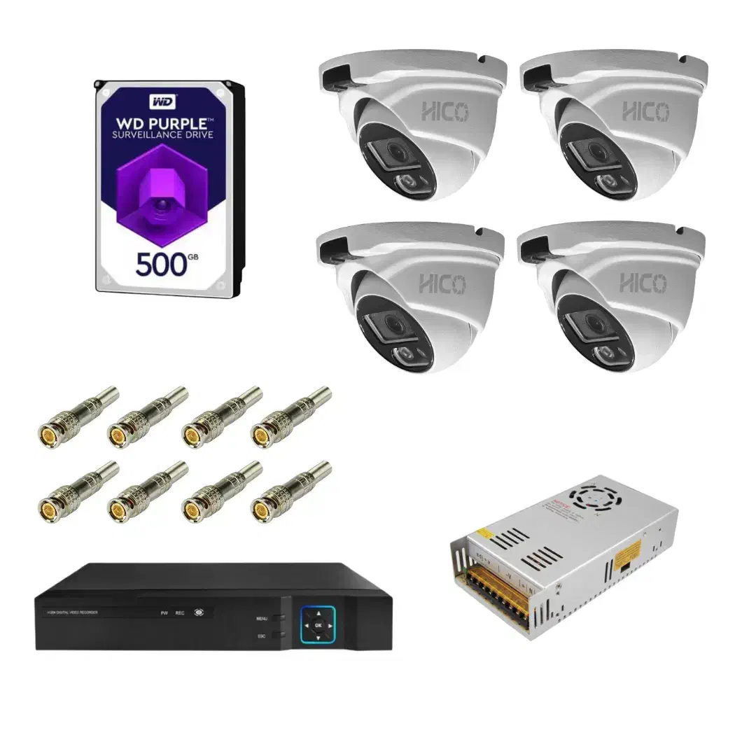 پک دوربین مداربسته ۴ عددی پک کامل|دوربین مداربسته|رباط‌کریم, رباط‌کریم|دیوار