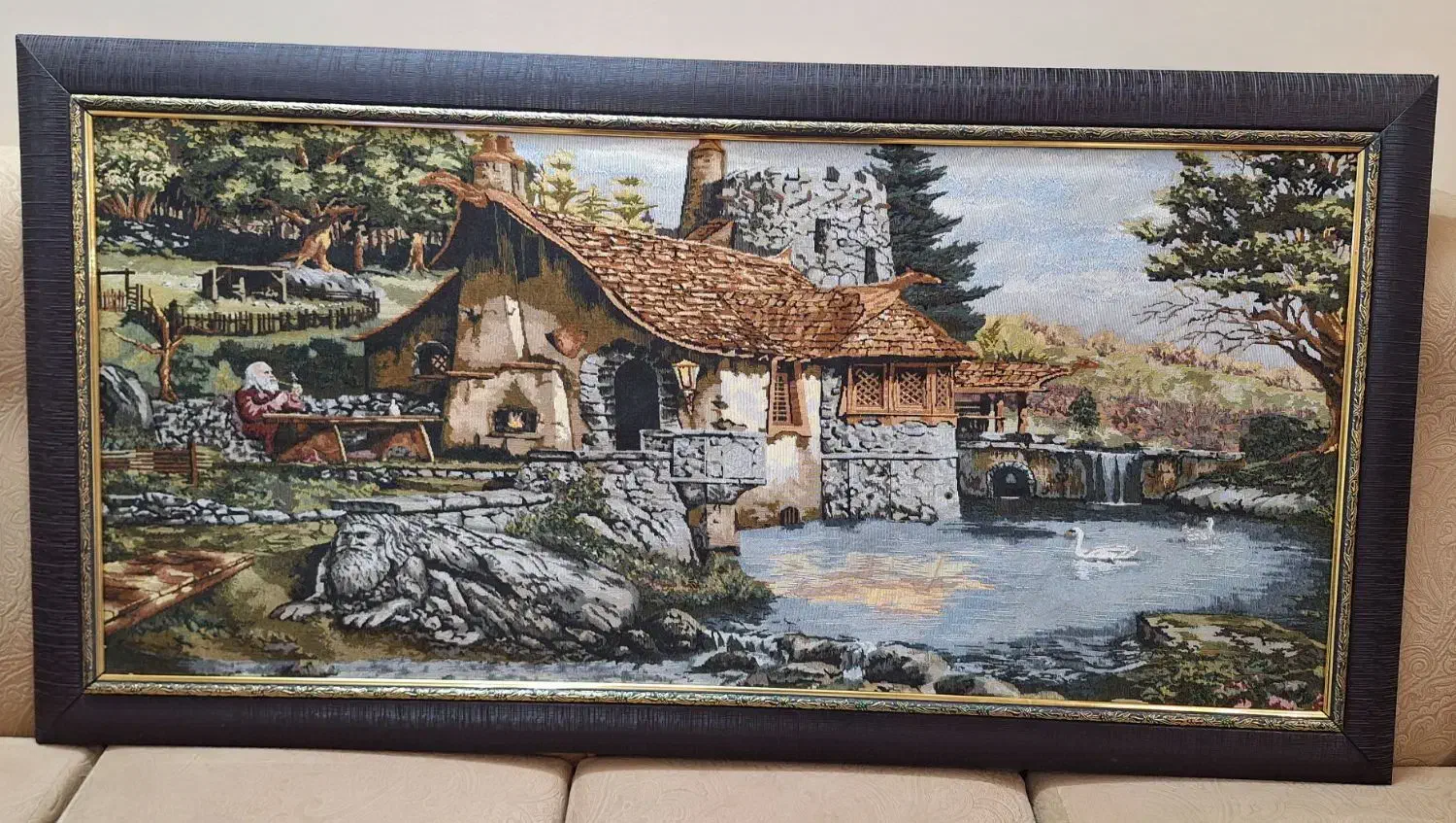 تابلو نقاشی پارچه ای|تابلو فرش|کرمان, |دیوار