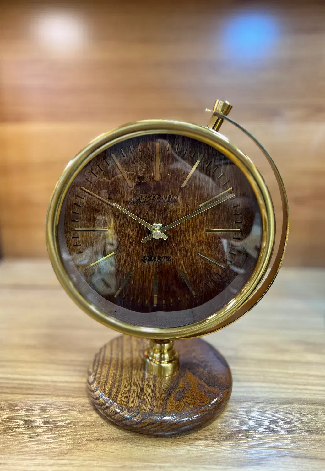 ساعت رومیزی چوب و فلز آرتمیس کد ۳۰۳۱۰|ساعت دیواری و تزئینی|تهران, شوش|دیوار