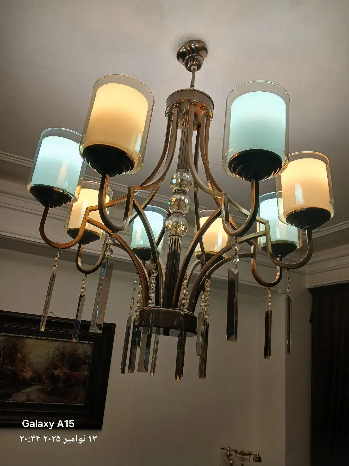 لوستر هشت شاخه 4800000|لوستر و چراغ آویز|تبریز, |دیوار