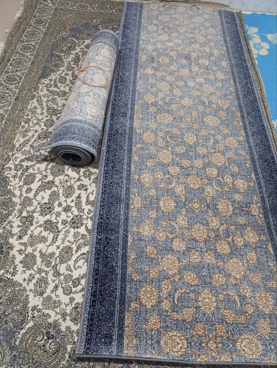 کناره فرش۲تا نونو استفاده نشده طرح نقش جدید|فرش|کرمانشاه, |دیوار