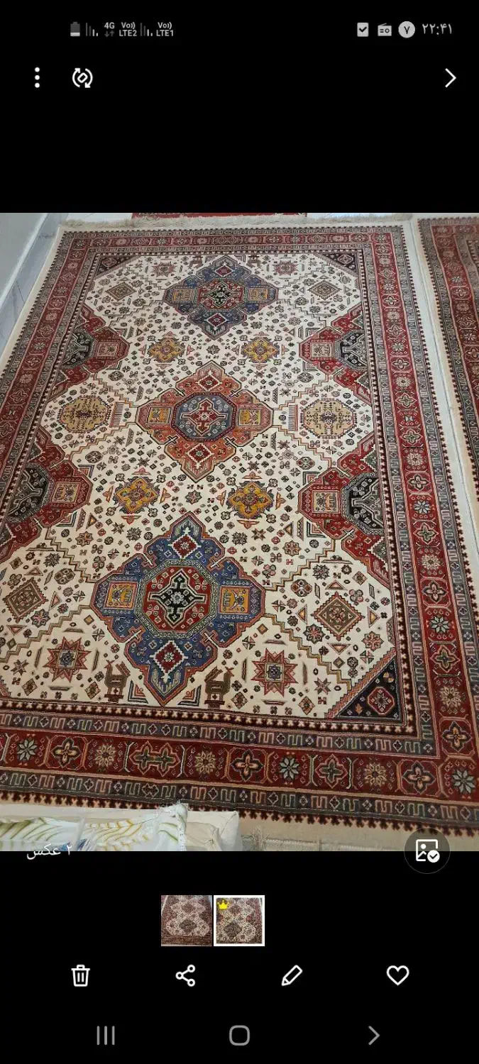 جفت فرش ماشینی ۴متری|فرش|تهران, مخصوص|دیوار