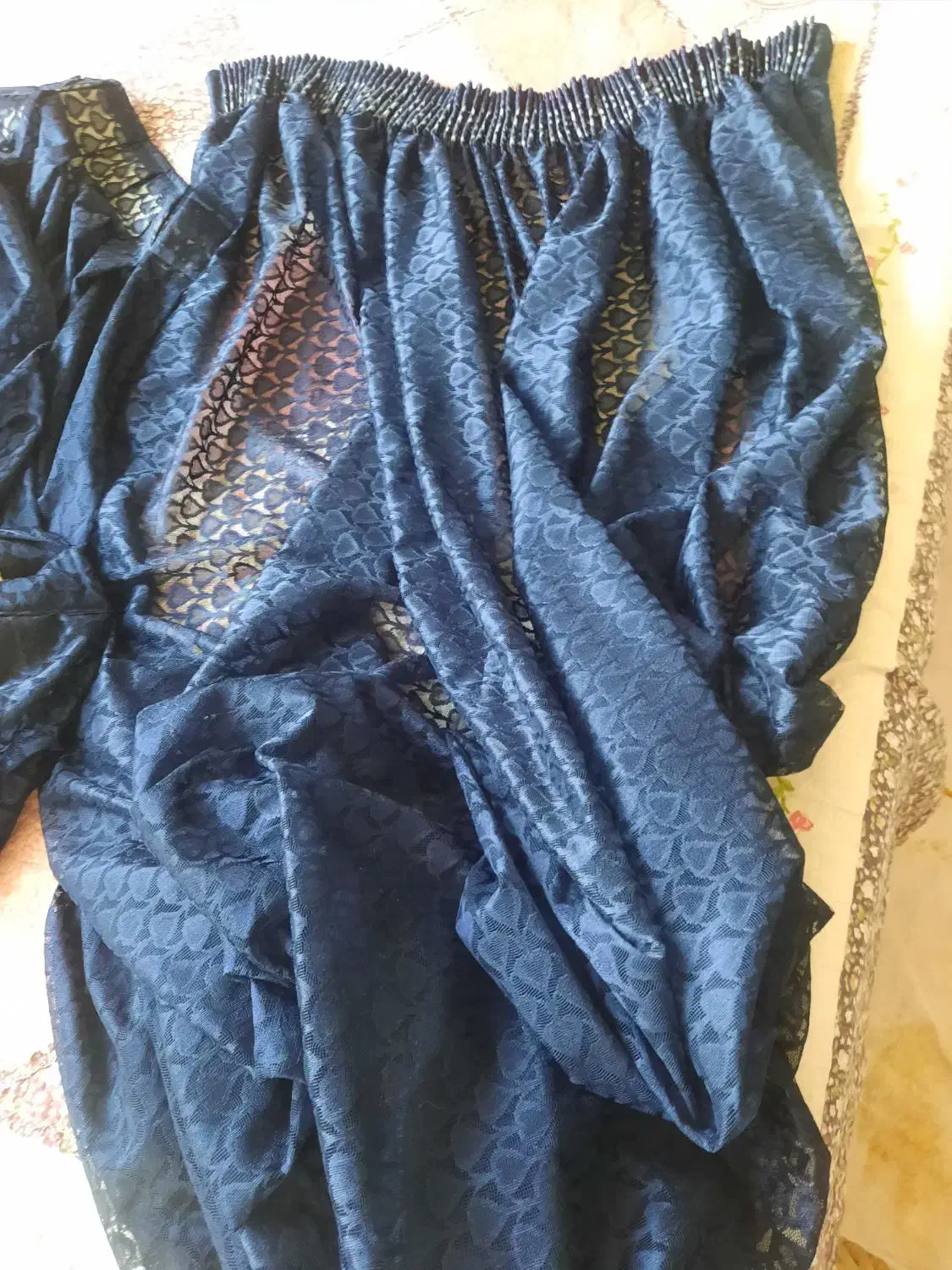 پرده تور سورمه ای|پرده، رانر، رومیزی|تهران, اوقاف|دیوار