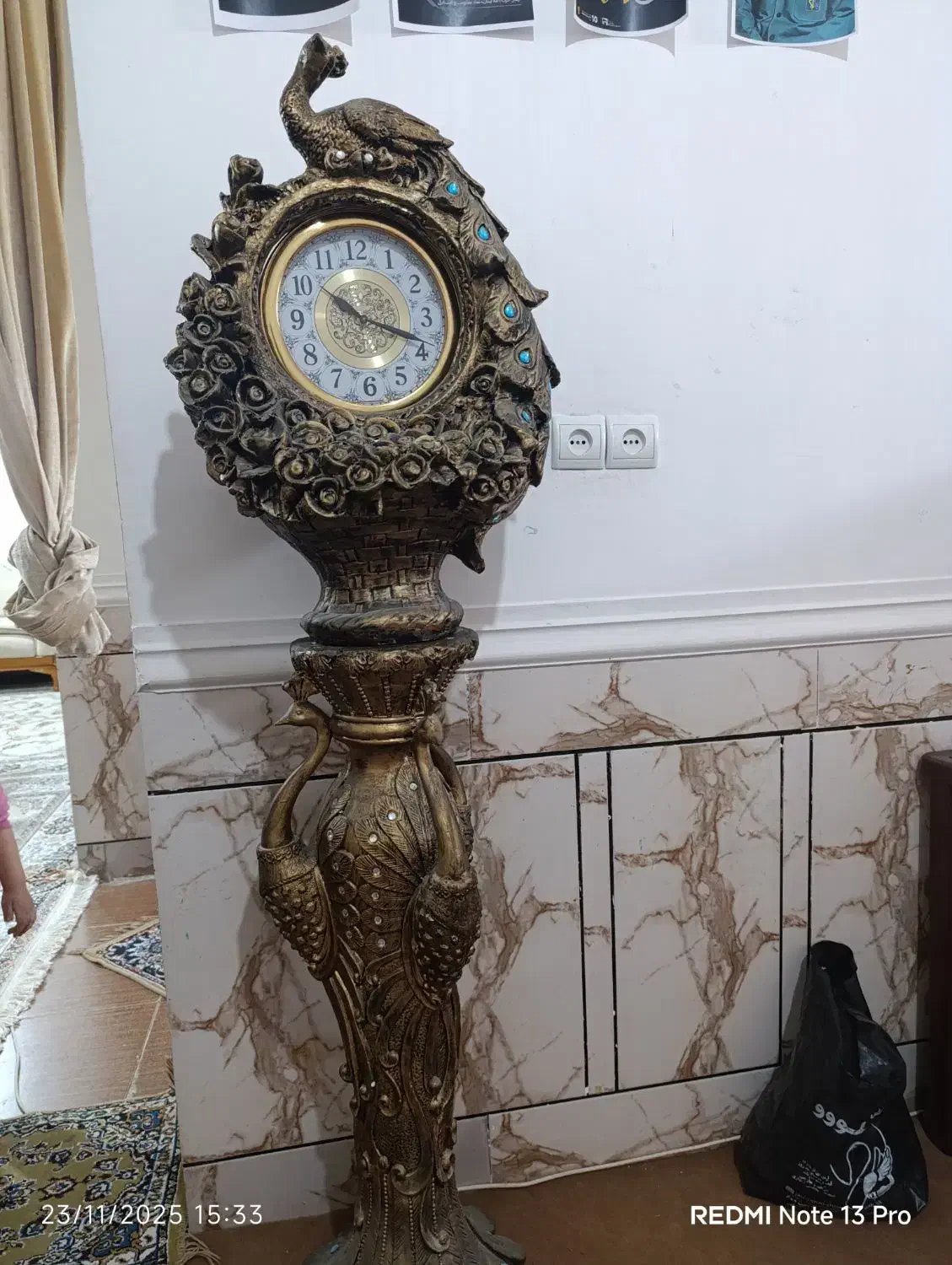 دوعدد دراور و ساعت ایستاده|جاکفشی، کمد، دراور|رامشیر, |دیوار