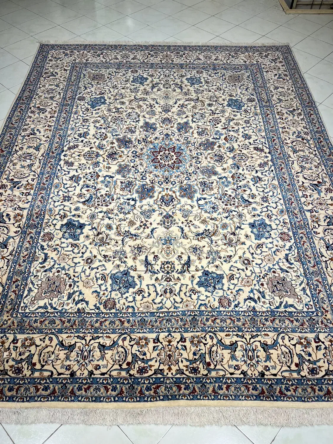 فرش نائین جفت 12متری قیمت ویژه|فرش|اصفهان, نقش جهان|دیوار