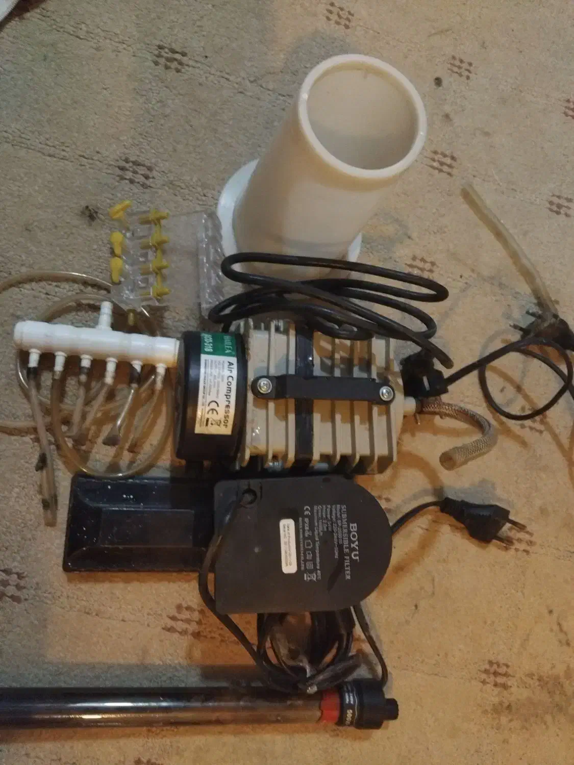 وسایل اکواریوم پمپ هوا پمپ آب و گرمکن|ماهی|سنقر, |دیوار