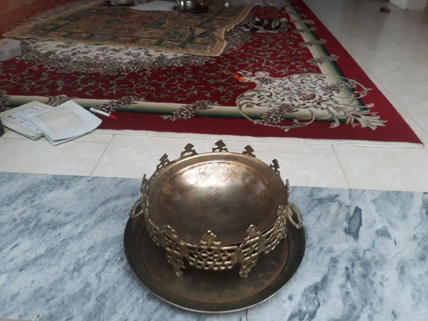 منقل برنج قدیمی قیمت ۴۵۰۰۰۰۰ تومان|کلکسیون اشیاء عتیقه|کرمانشاه, |دیوار