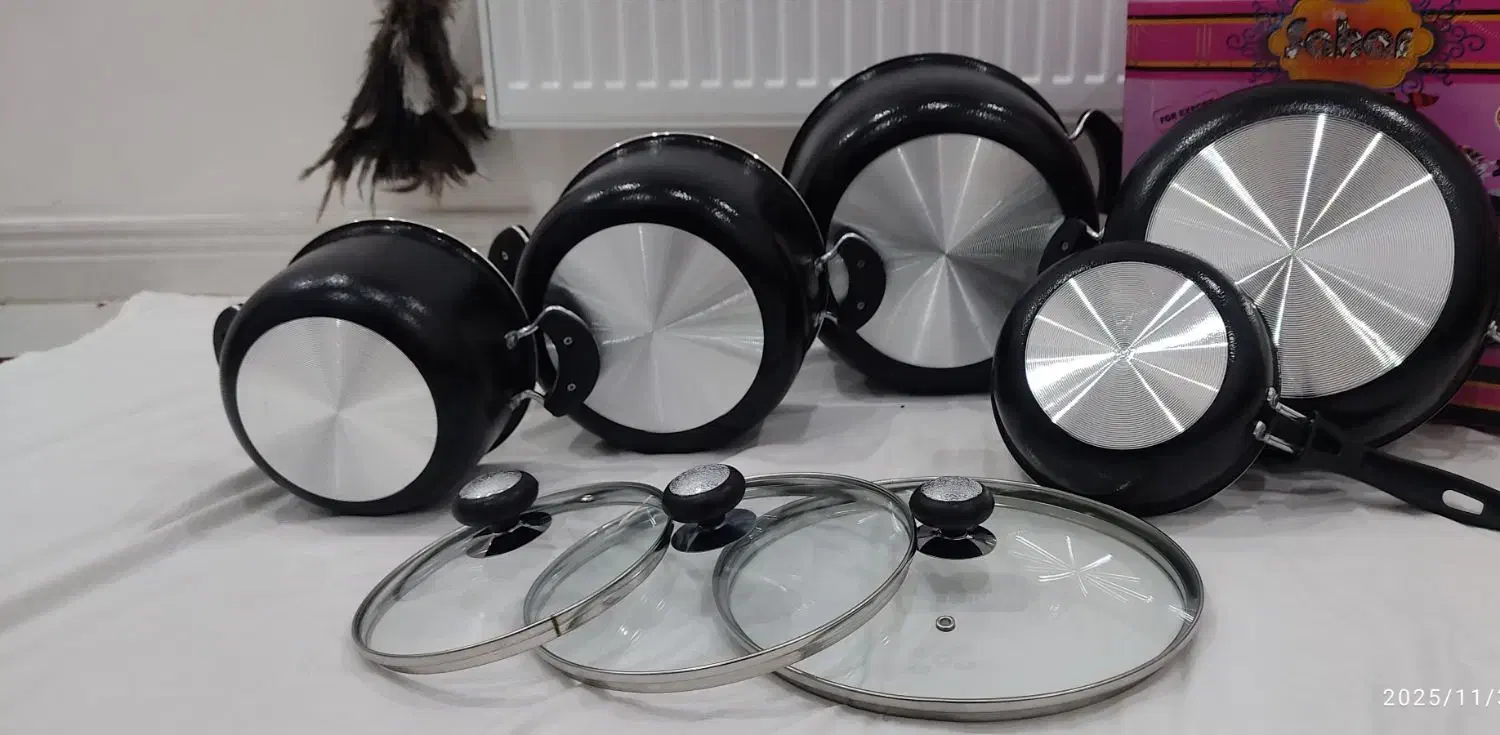 سرویس قابلمه و تابه ۸ تکه آلومینیمی|ظروف پختوپز|دورود, |دیوار