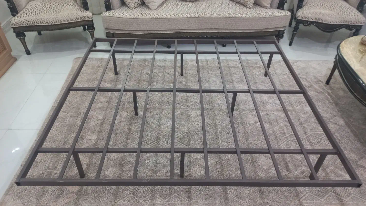 کفی تخت فلزی دو نفره ۱۹۰×۱۷۰ جنس محکم آکبند|تخت و سرویس خواب|رشت, رودبارتان|دیوار