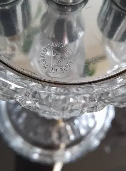 شمعدان کریستال قدیمی چکسلاولکی|لوستر و چراغ آویز|تهران, سلیمانی|دیوار