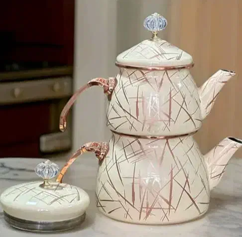 ست کتری قوری لعابی شاهین ترکیه نو|قوری، کتری، قهوه‌ساز دستی|فردیس, فردیس|دیوار