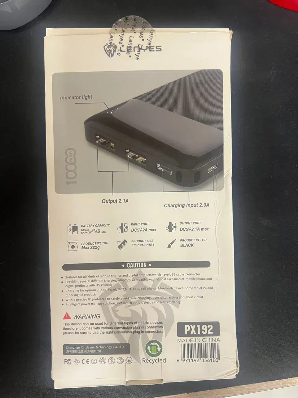 پاوربانک ده هزار LENYES|لوازم جانبی موبایل و تبلت|شیراز, قدوسی غربی|دیوار