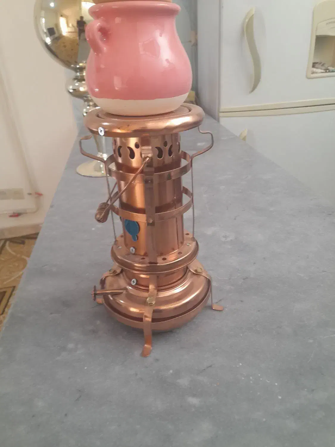 چراغ نفتی آتیغه نو استفاده نشوده|صنایع دستی و سایر لوازم تزئینی|زرندیه, |دیوار