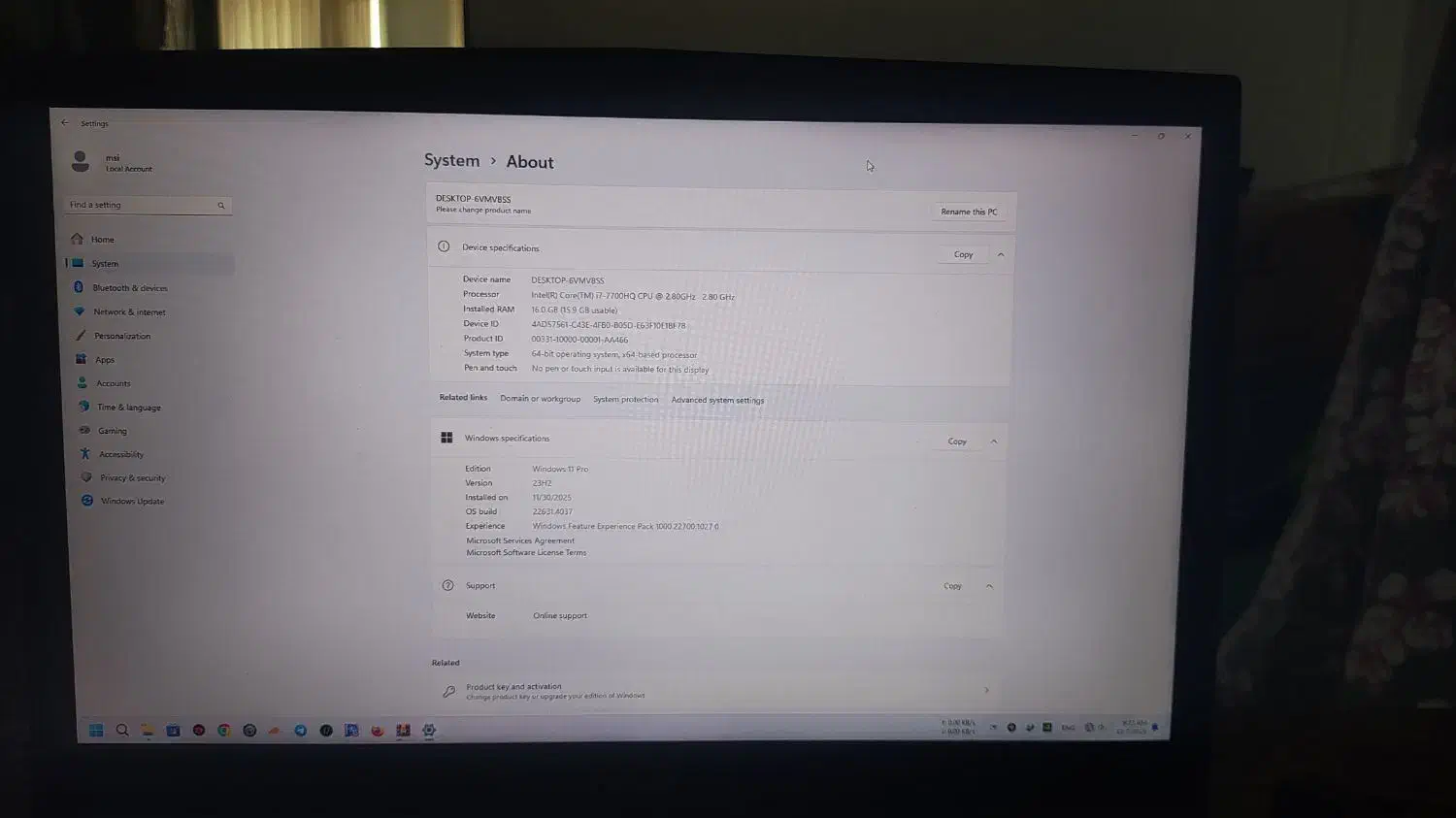 MSI GS73VR 7RF stealth pro|رایانه همراه|سرپل ذهاب, |دیوار