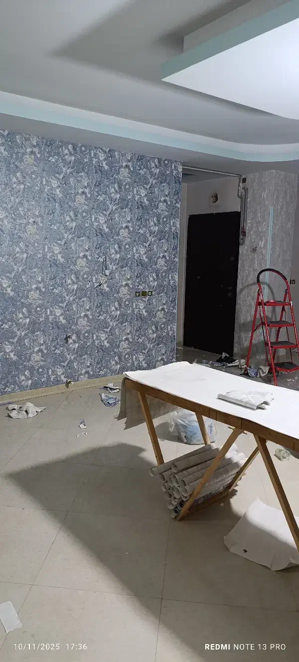 نصب کاغذ دیواری و نقاشی ساختمان|خدمات پیشه و مهارت|پاکدشت, حصار امیر|دیوار