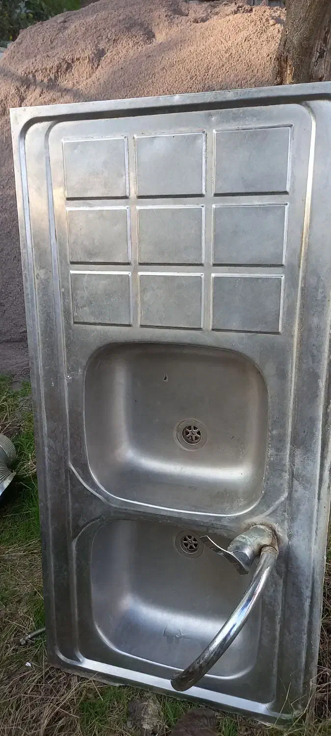 سینگ ظرفشویی دولنگه|مصالح و تجهیزات ساختمان|چاف و چمخاله, |دیوار