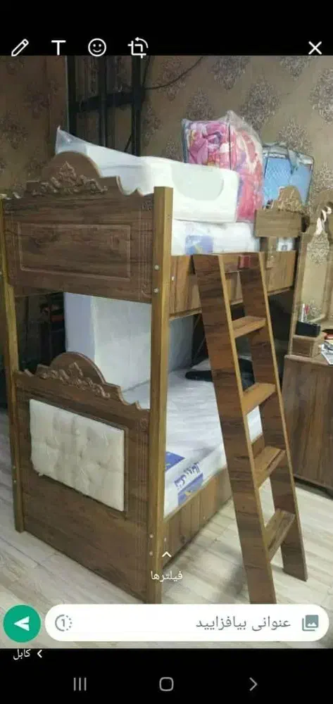 تخت دو طبقه کودک و نوجوان|تخت و صندلی بچه|آمل, |دیوار