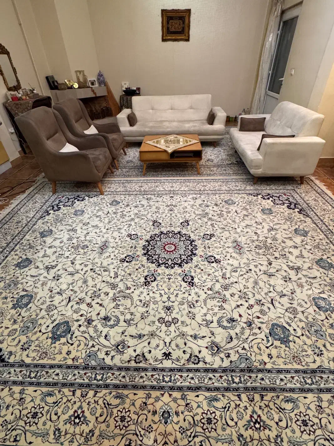 فرش مشهد ۱۲ متری بسیار تمیز|فرش|رشت, کاکتوس|دیوار