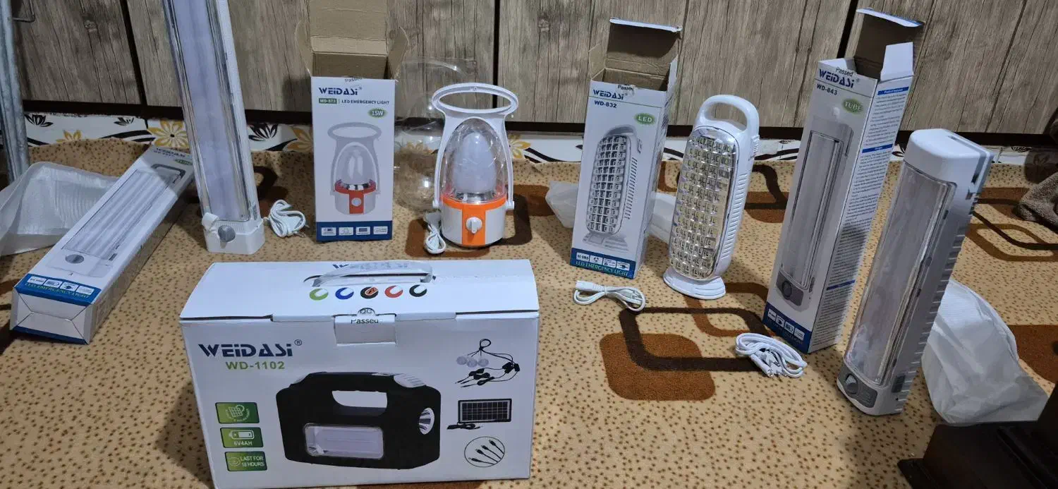 چراغ شارژی ویدایسی وکمپینگ عمده وتکی۵مدل|لامپ و چراغ|قزوین, |دیوار