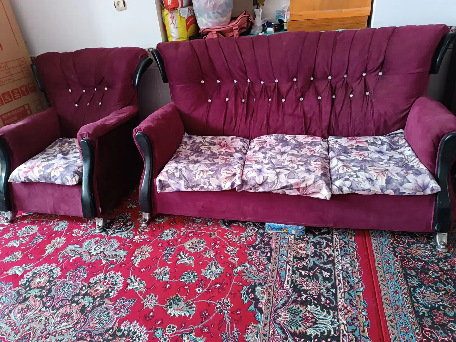 مبل 7نفره فقط1/500|مبلمان خانگی و میز عسلی|درمیان, |دیوار