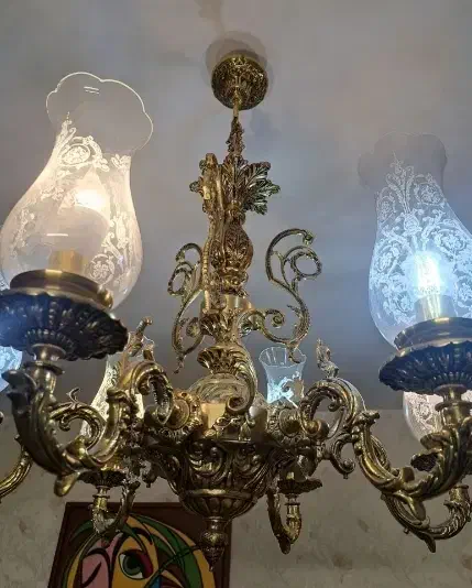 لوستر برنز|لوستر و چراغ آویز|کرج, آق تپه|دیوار