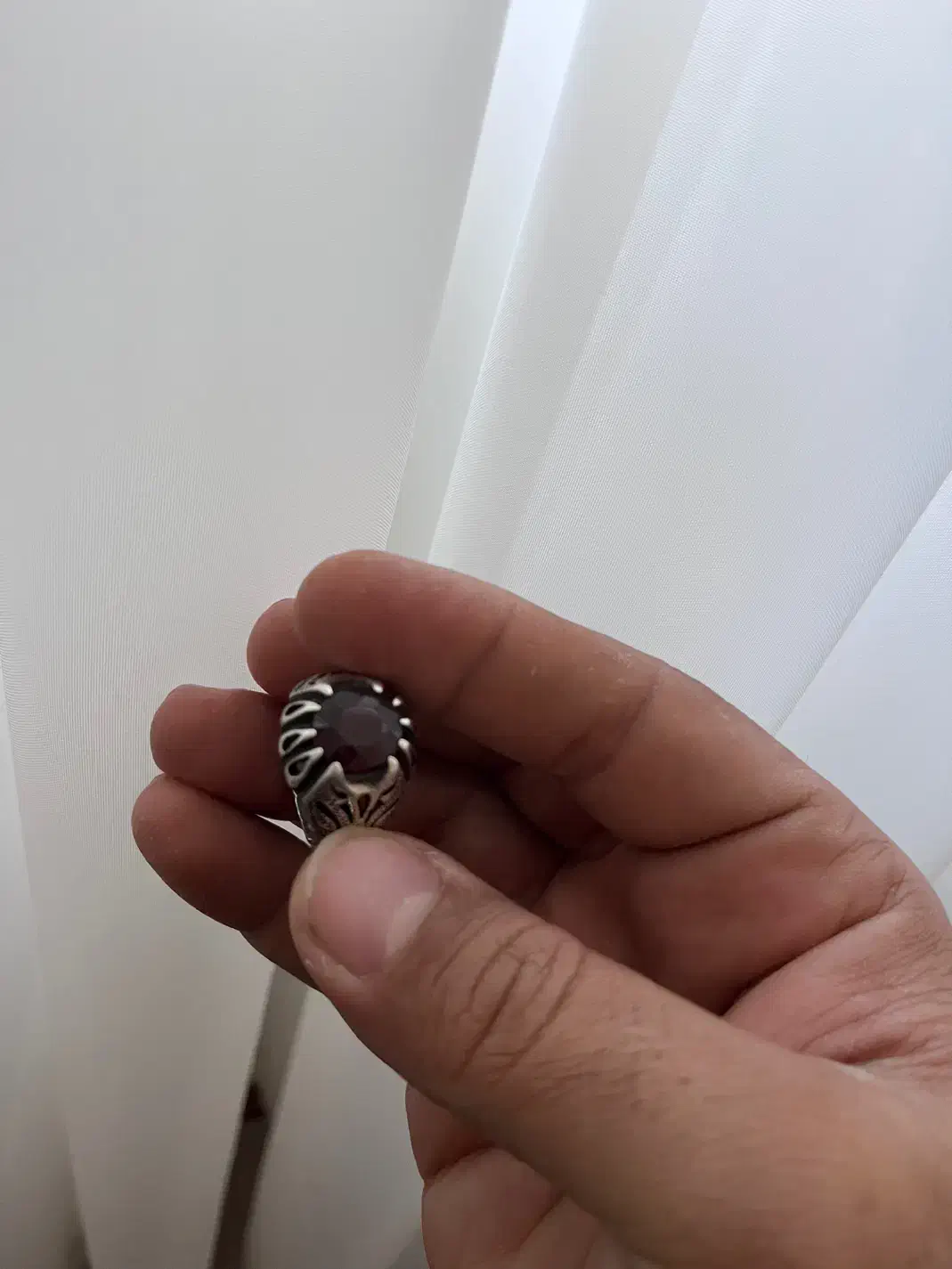 انگشتر نقره عقیق با سنگ سرخ تک چشم|جواهرات|آمل, |دیوار