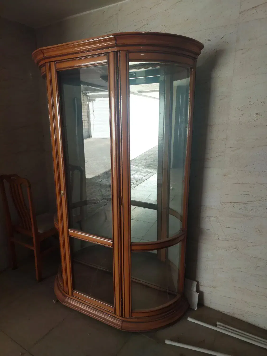 کمد چوبی شیشه ای|جاکفشی، کمد، دراور|شهرکرد, |دیوار