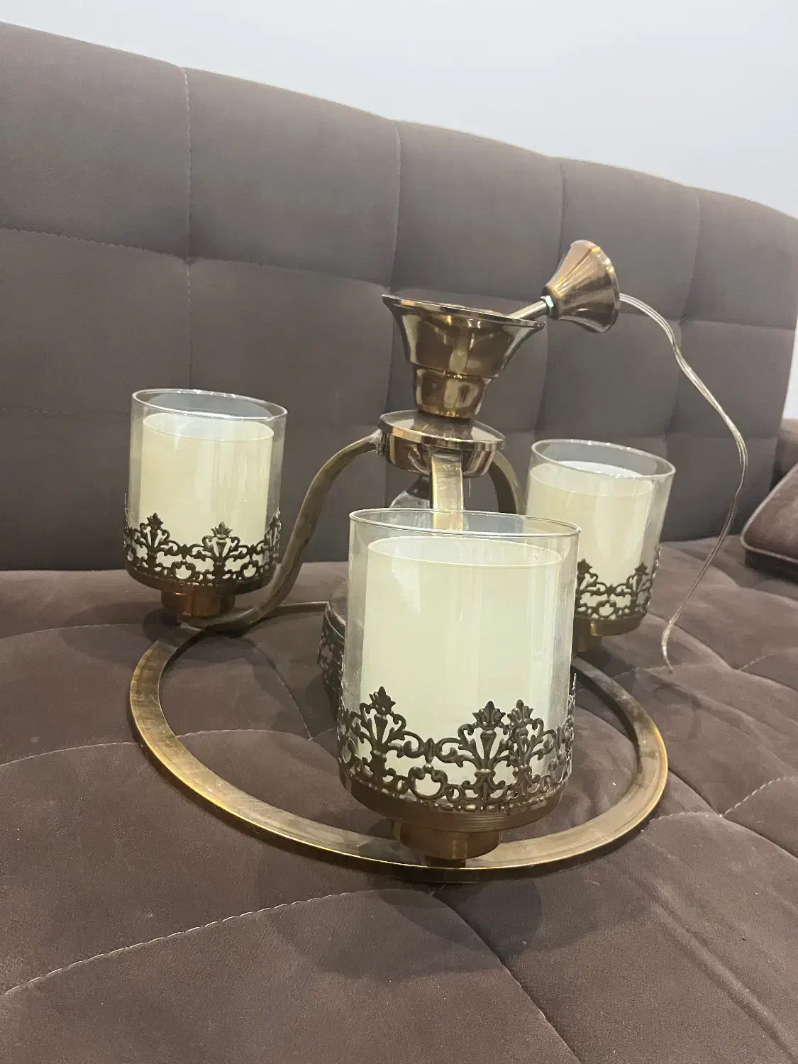 لوستر سه شعله|لوستر و چراغ آویز|مشهد, دانشجو|دیوار