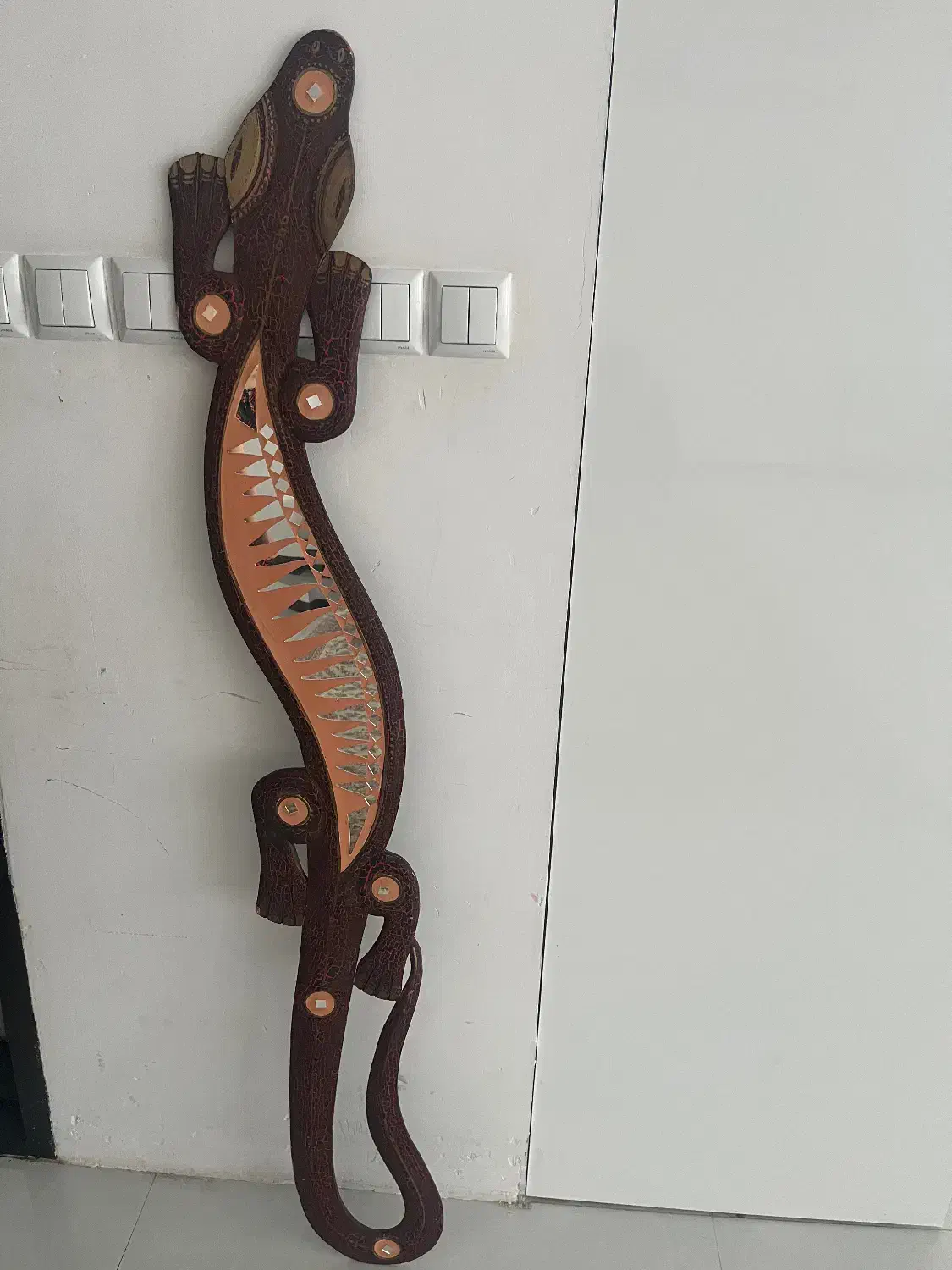 مارمولک تزئینی|مجسمه، تندیس، ماکت|نیشابور, شهرک قدس|دیوار