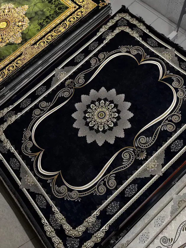 فرش تاج ۱۲۰۰شانه مشکی مبلمان ۷ نفره لوکس|فرش|شیراز, زیباشهر|دیوار