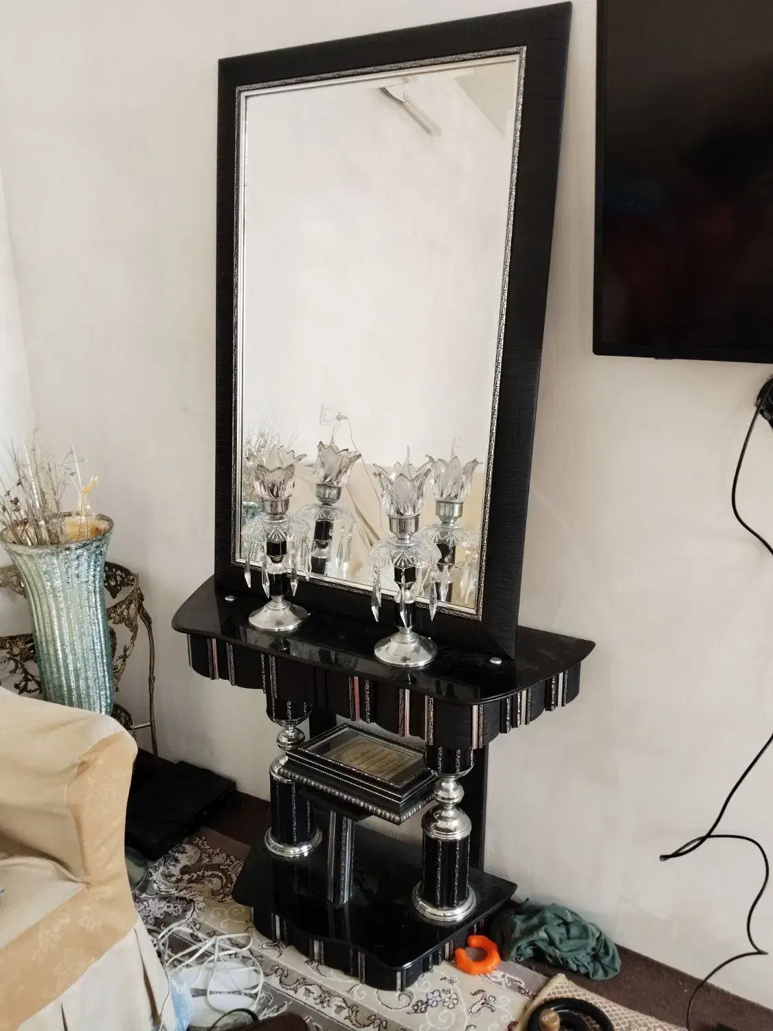 آینه کنسول سالم|بوفه، ویترین، کنسول|کاشان, فین کوچک|دیوار