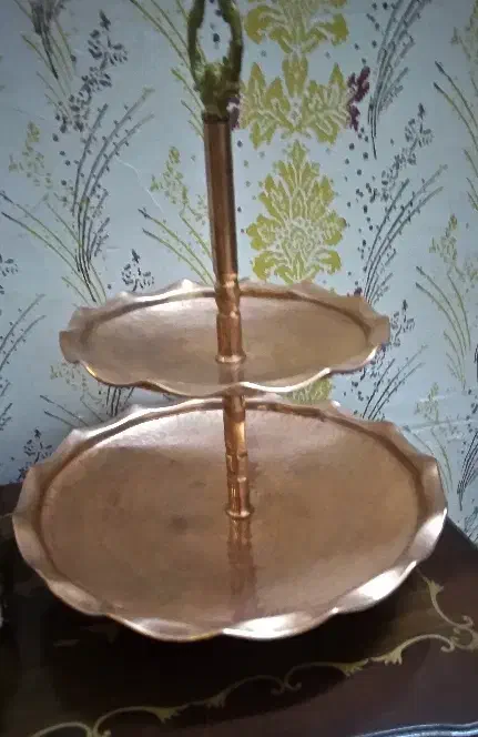 شیرینی خوری مسی با گلدون مسی و گل برنجی|صنایع دستی و سایر لوازم تزئینی|سبزوار, دانشگاه آزاد|دیوار