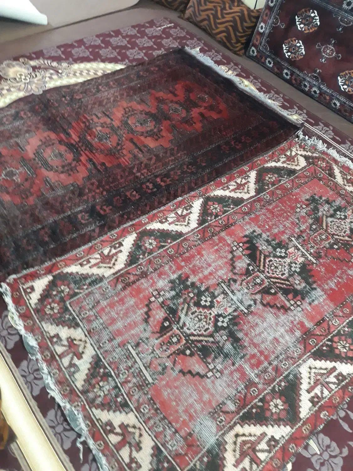 دوتاقالیچه دست بافت ۱۰۰ساله|فرش|لواسان, |دیوار