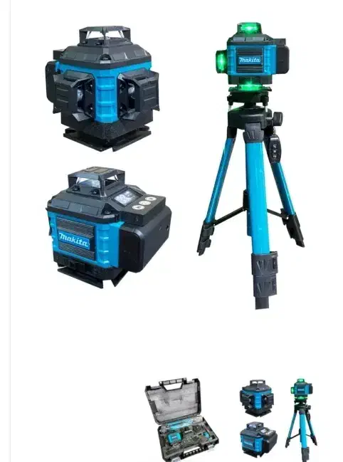 تراز لیزری ماکیتا ۳۶۰ درجه نور سبز با متعلقات کامل|ابزارآلات|گنبد کاووس, |دیوار