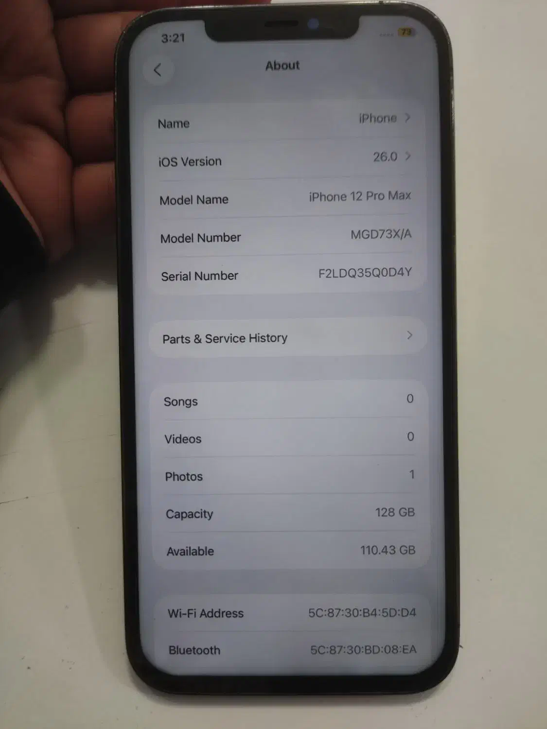 ایفون 12پرومکس تک سیم 128|موبایل|مشهد, نوده|دیوار