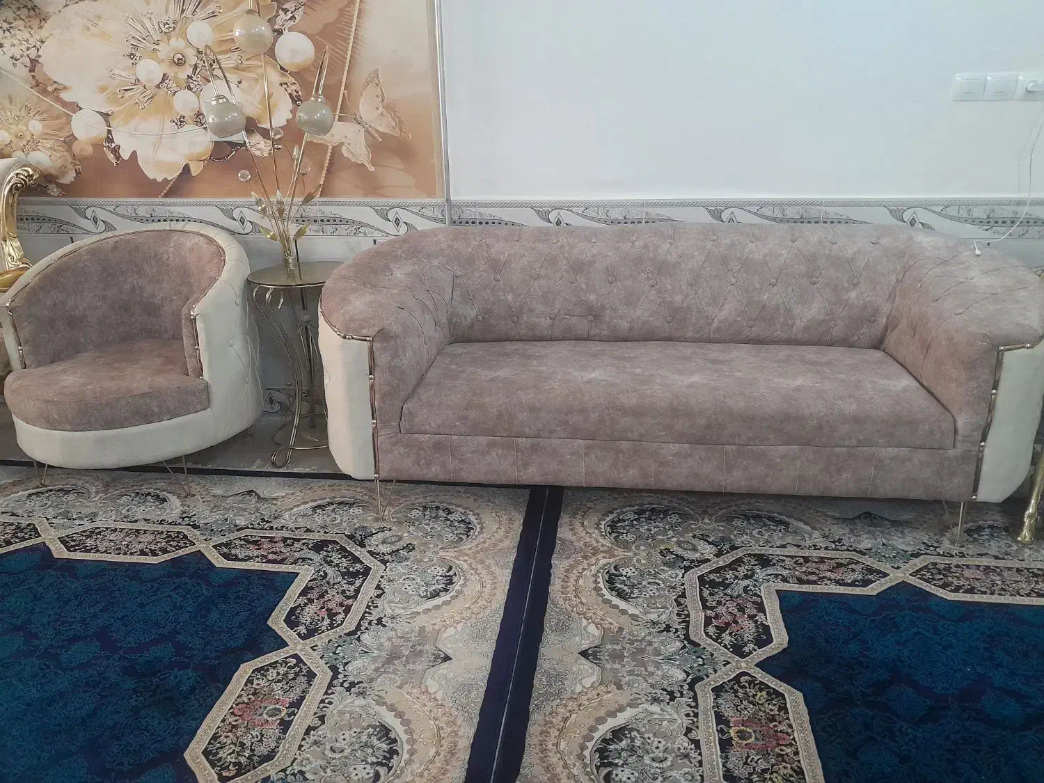 مبل هشت نفره چستر|مبلمان خانگی و میز عسلی|تربت‌حیدریه, فتح المبین|دیوار