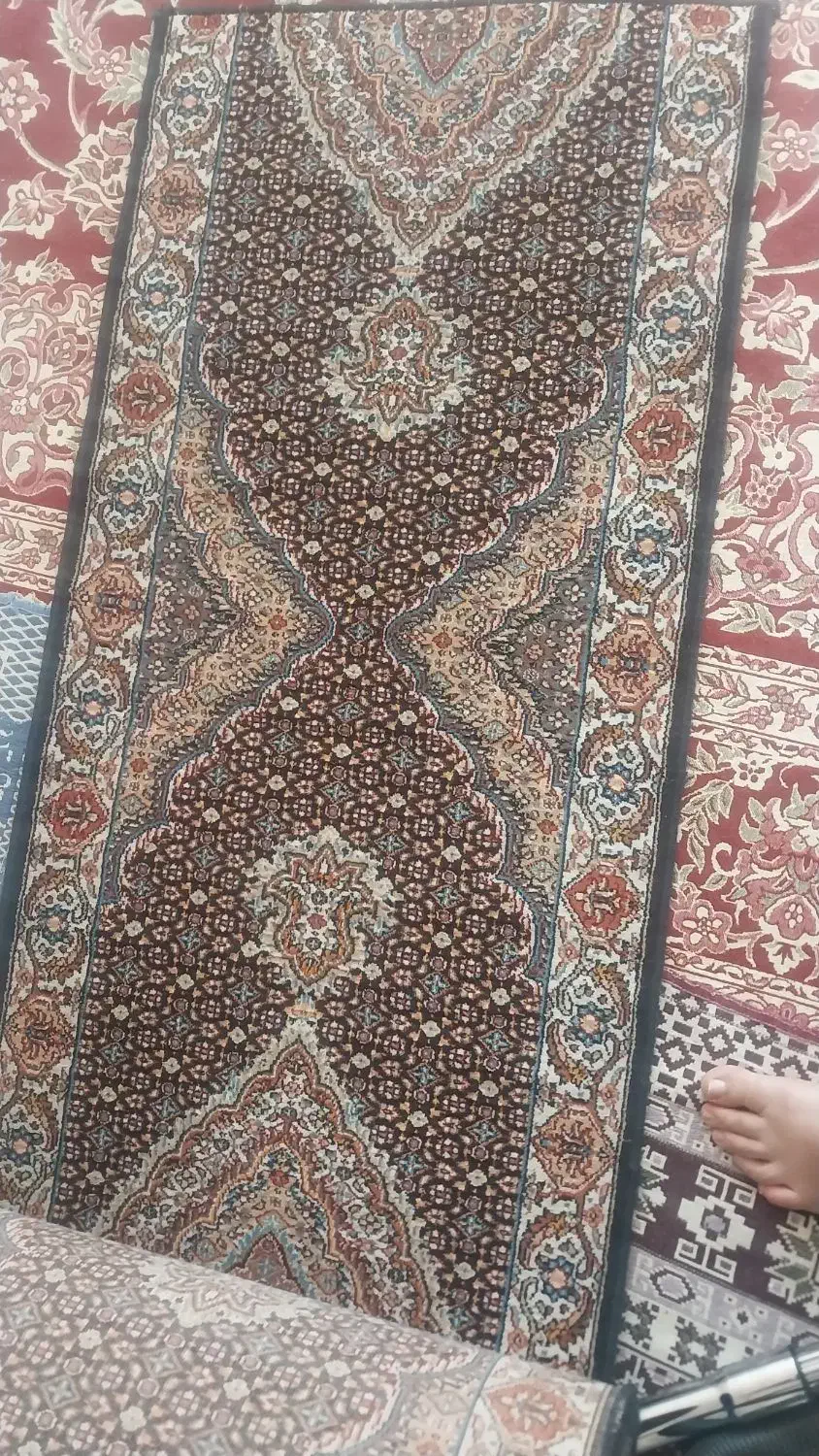 فرش پله سرمه ای سالم درحدنو|فرش|خوی, |دیوار