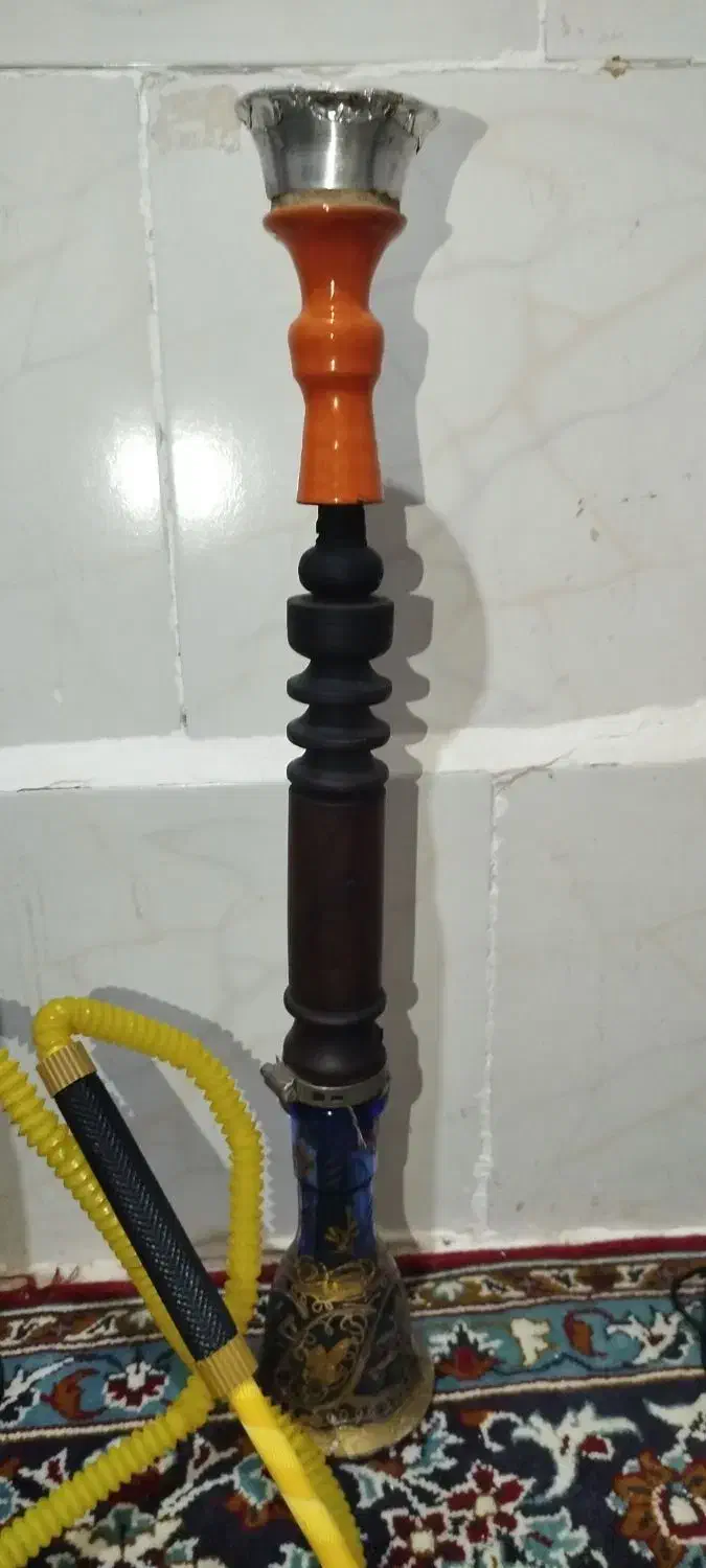 2 عدد قلیون چوب سرخ با یک تنه و شیشه|صنایع دستی و سایر لوازم تزئینی|گنبد کاووس, |دیوار