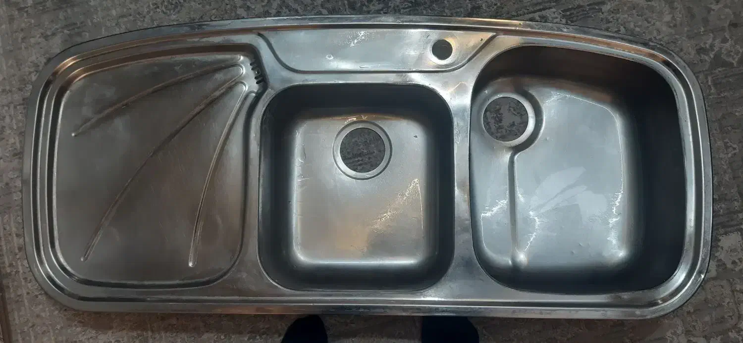 سینک دو قلو توکار، لگن راست|مصالح و تجهیزات ساختمان|تهران, والفجر (افسریه)|دیوار